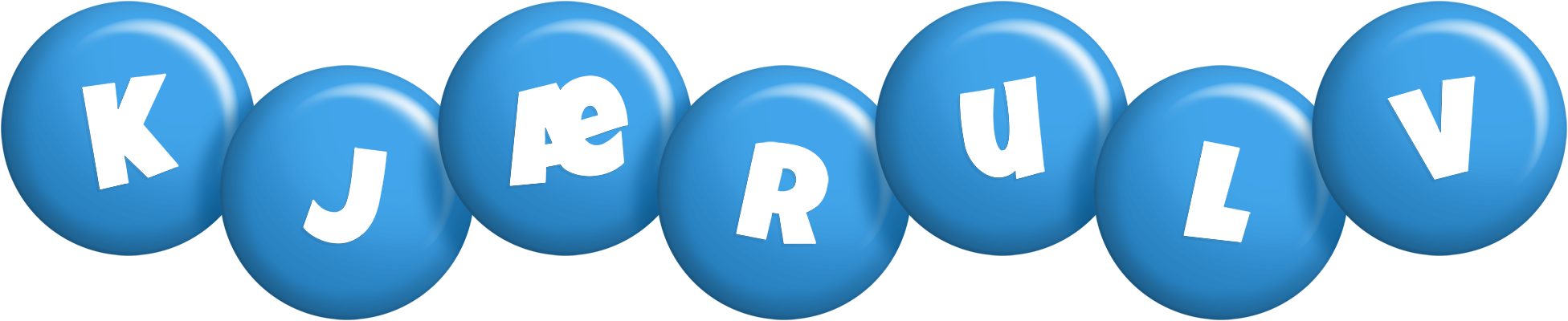 Kjærulv candy-blue logo