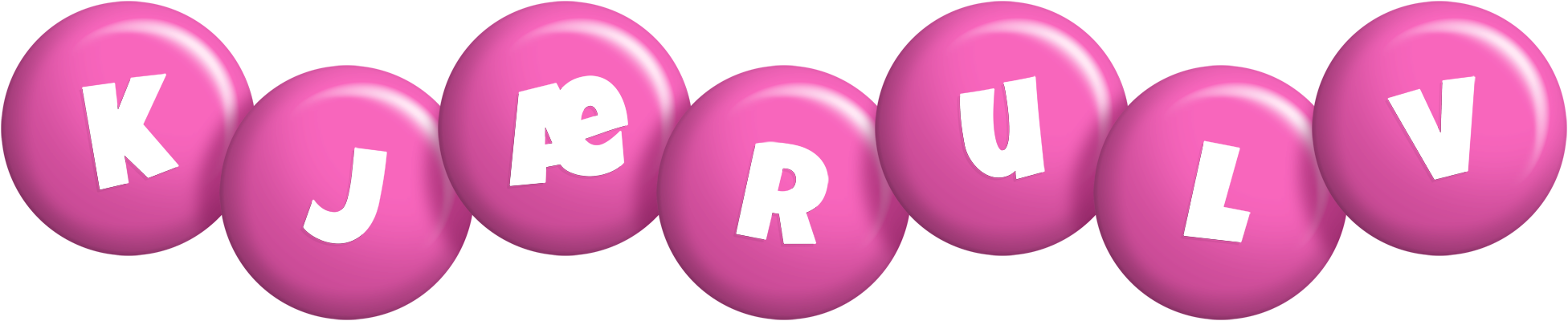 Kjærulv candy-pink logo