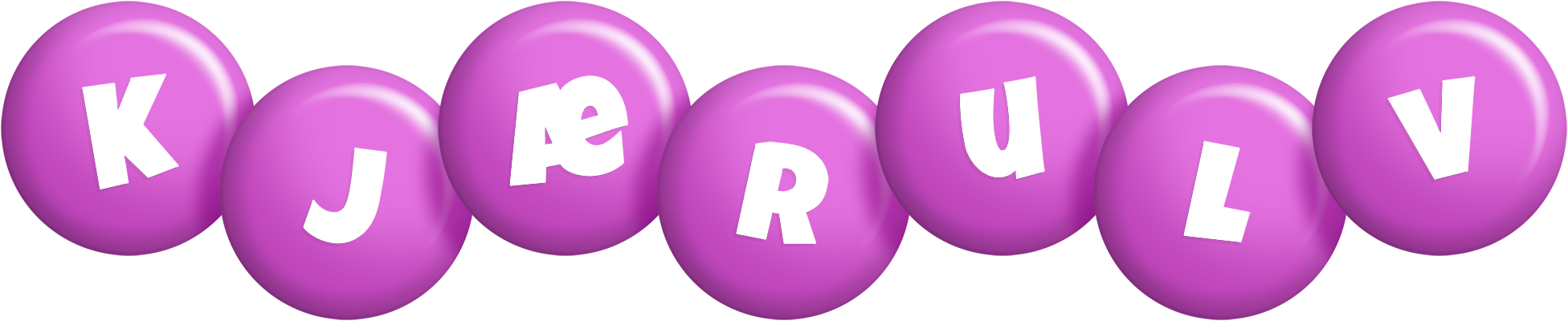 Kjærulv candy-purple logo