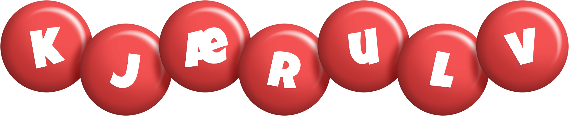 Kjærulv candy-red logo