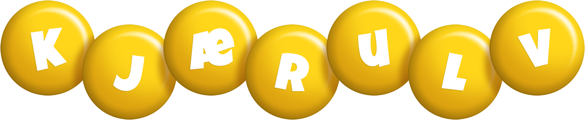 Kjærulv candy-yellow logo