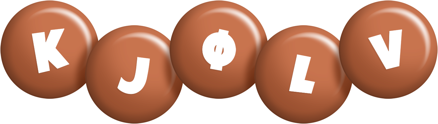Kjølv candy-brown logo