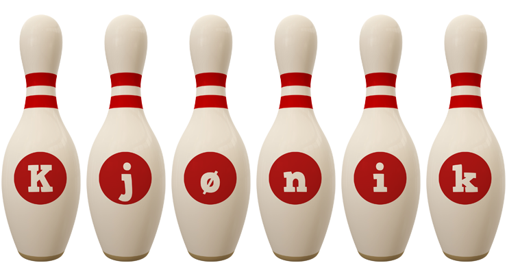 Kjønik bowling-pin logo