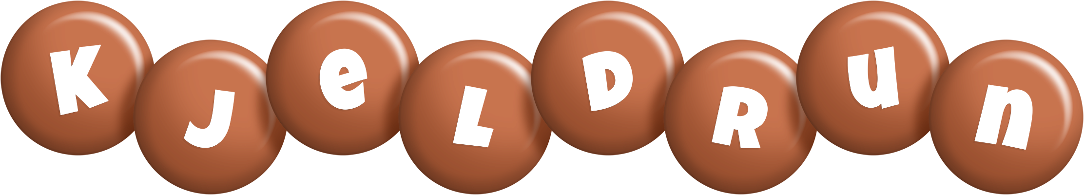 Kjeldrun candy-brown logo
