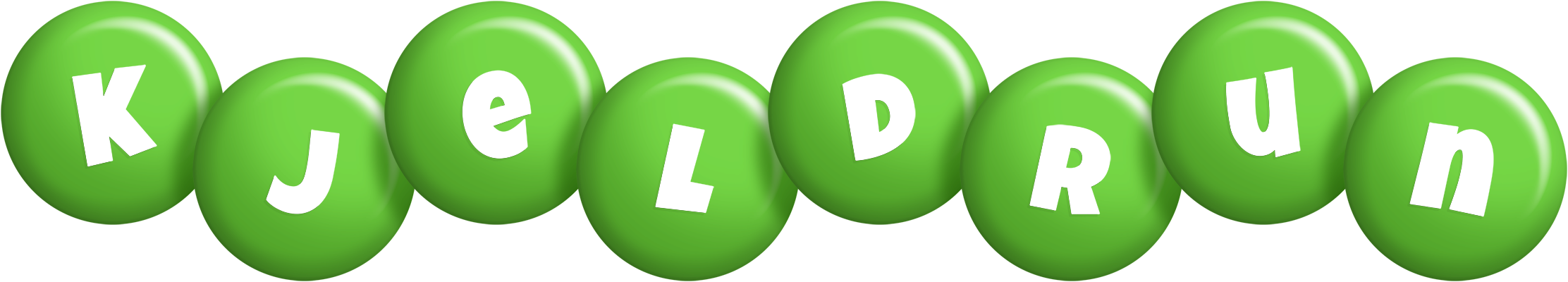 Kjeldrun candy-green logo