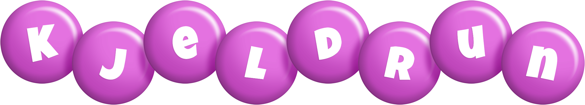 Kjeldrun candy-purple logo