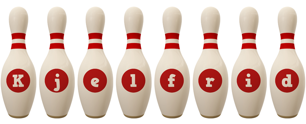 Kjelfrid bowling-pin logo