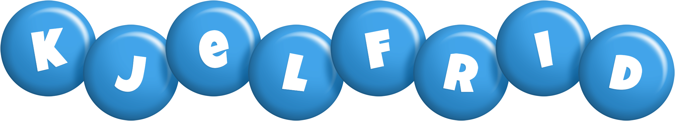 Kjelfrid candy-blue logo