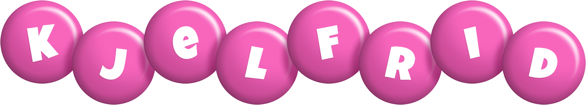 Kjelfrid candy-pink logo
