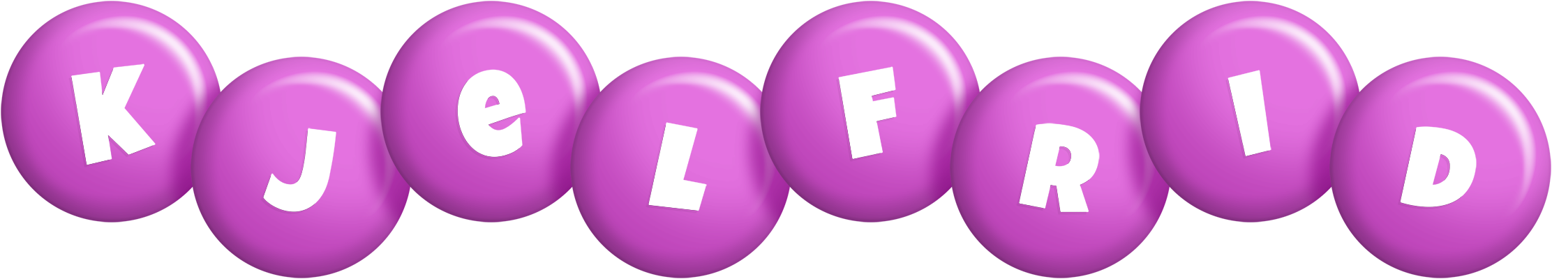 Kjelfrid candy-purple logo
