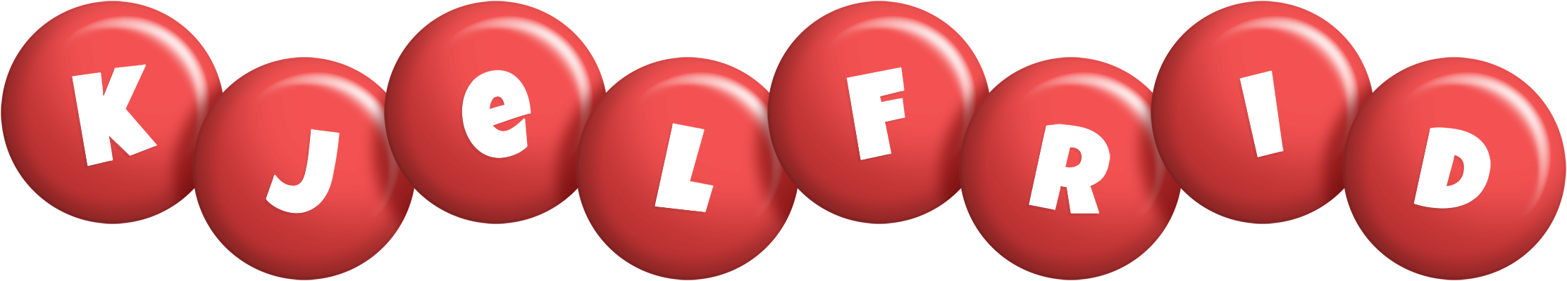 Kjelfrid candy-red logo