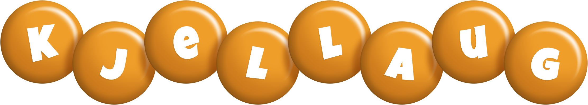 Kjellaug candy-orange logo