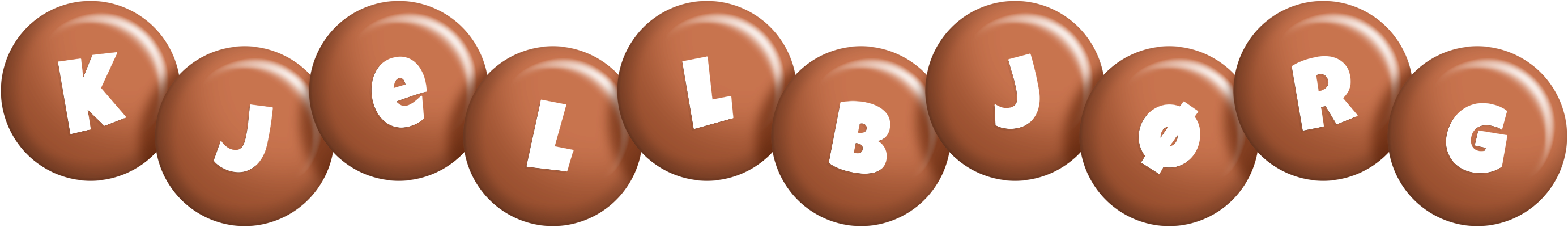 Kjellbjørg candy-brown logo