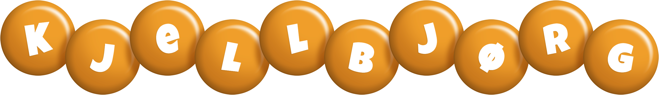 Kjellbjørg candy-orange logo