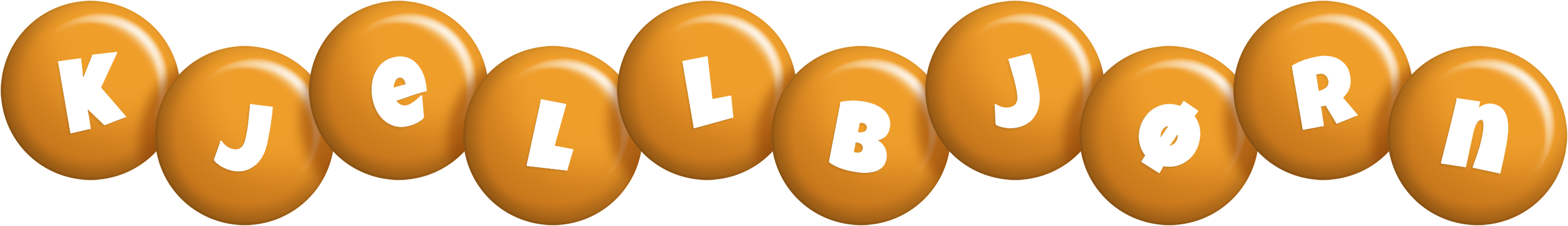 Kjellbjørn candy-orange logo