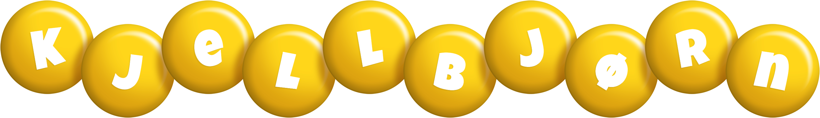 Kjellbjørn candy-yellow logo