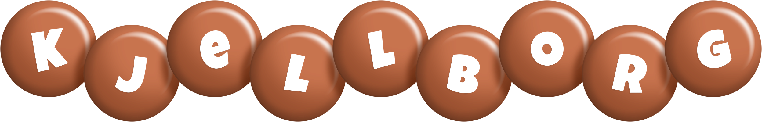 Kjellborg candy-brown logo