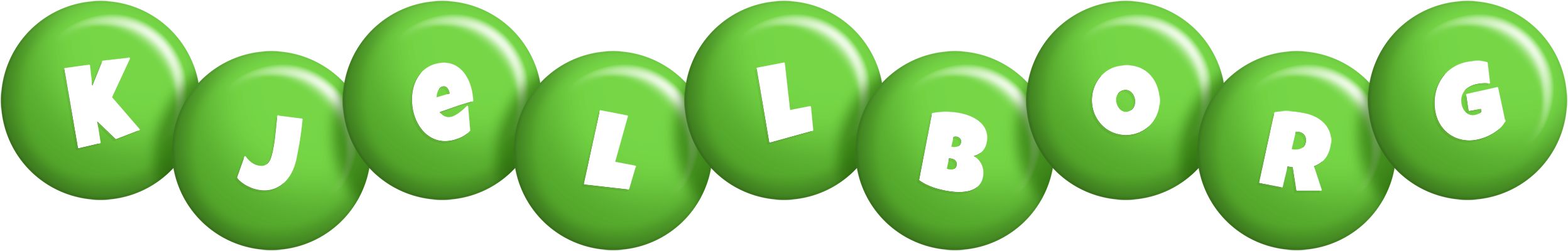 Kjellborg candy-green logo
