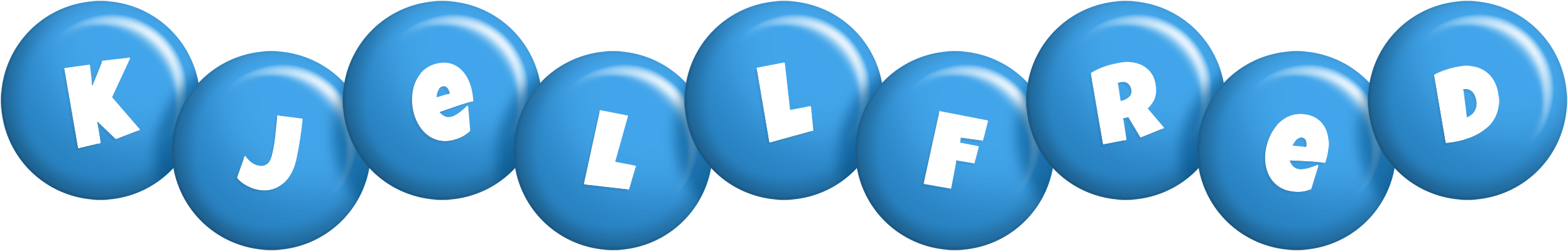 Kjellfred candy-blue logo