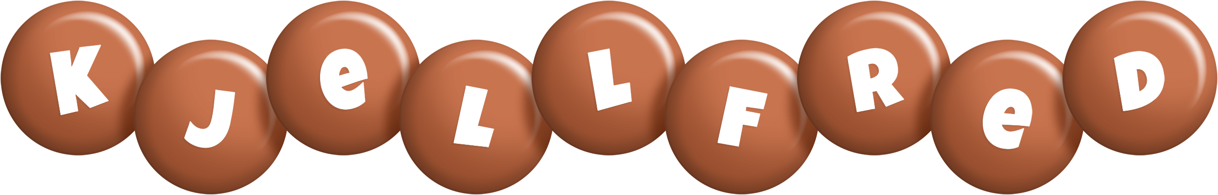 Kjellfred candy-brown logo