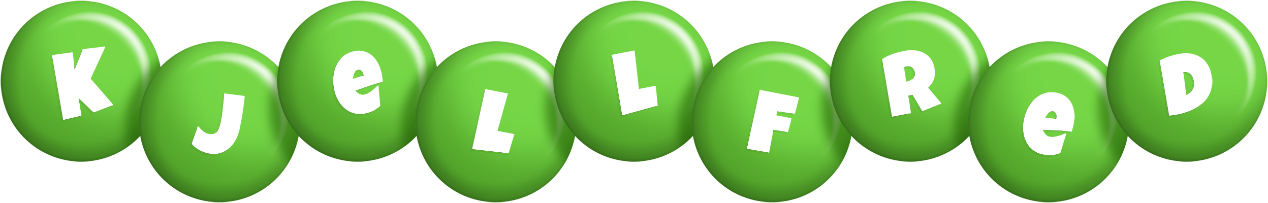 Kjellfred candy-green logo