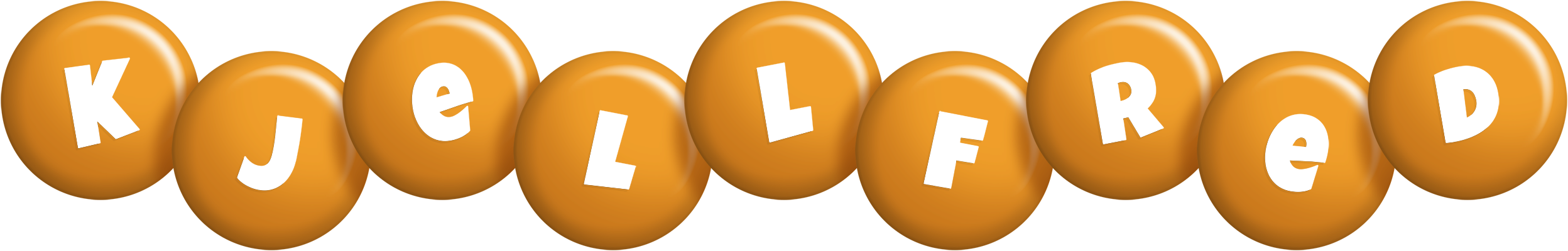 Kjellfred candy-orange logo
