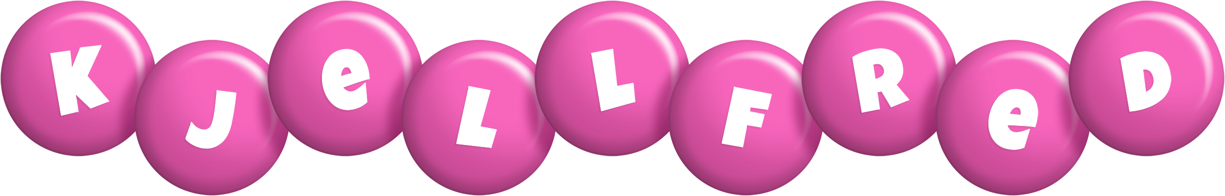 Kjellfred candy-pink logo