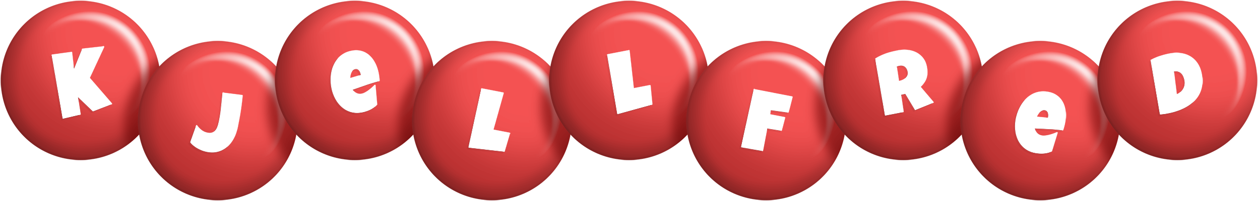 Kjellfred candy-red logo