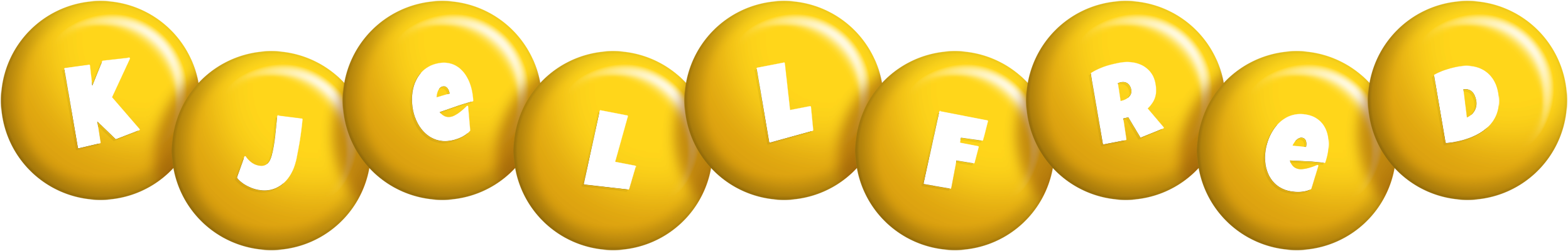 Kjellfred candy-yellow logo