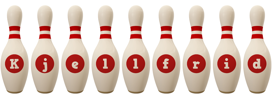 Kjellfrid bowling-pin logo