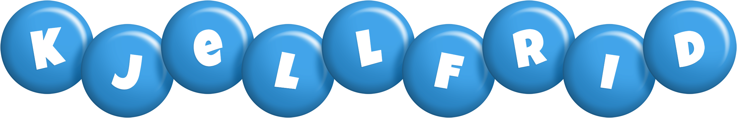 Kjellfrid candy-blue logo