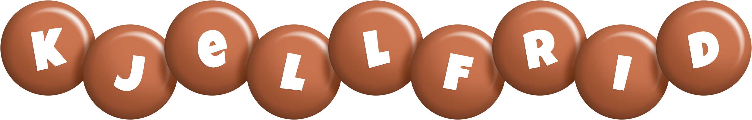Kjellfrid candy-brown logo