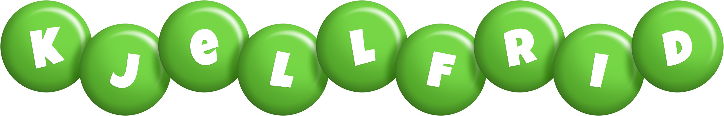 Kjellfrid candy-green logo