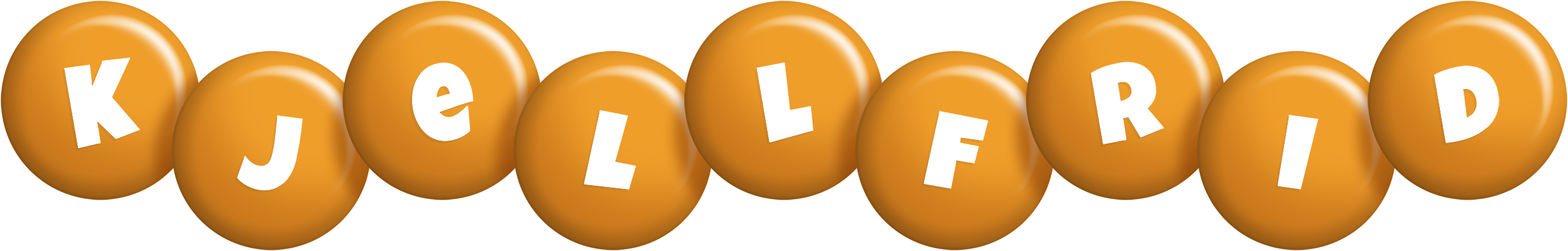 Kjellfrid candy-orange logo