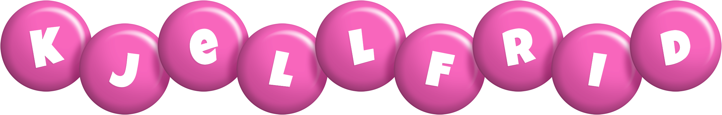 Kjellfrid candy-pink logo