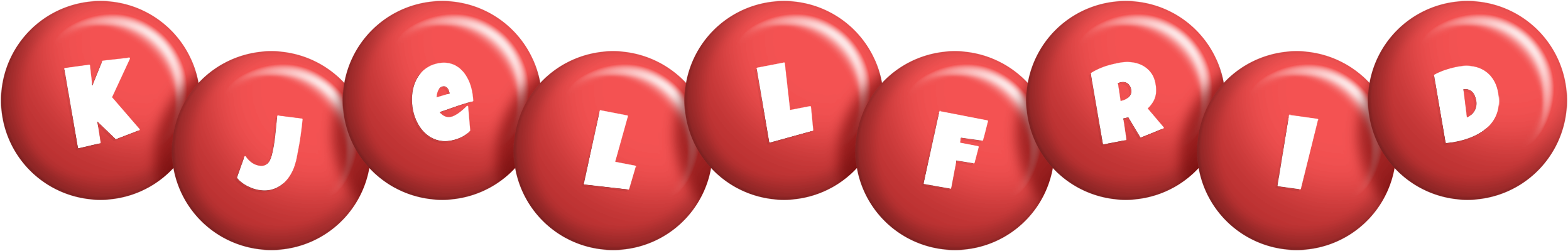 Kjellfrid candy-red logo