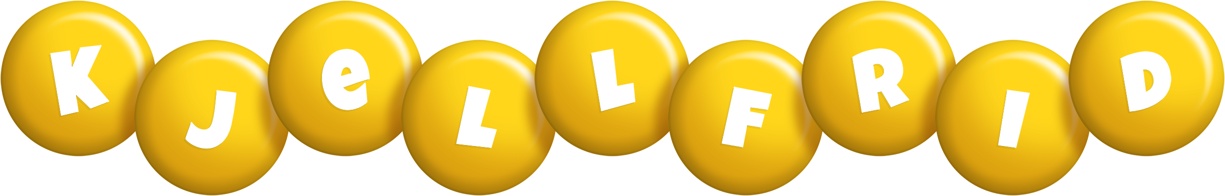 Kjellfrid candy-yellow logo
