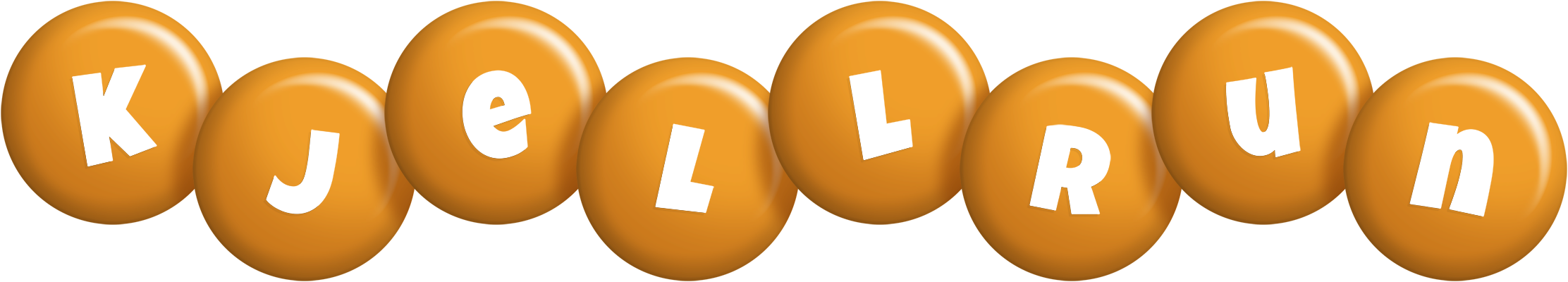 Kjellrun candy-orange logo