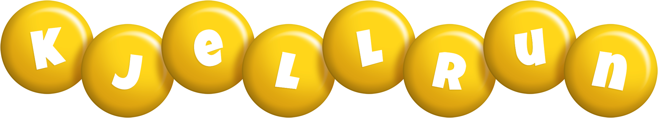 Kjellrun candy-yellow logo