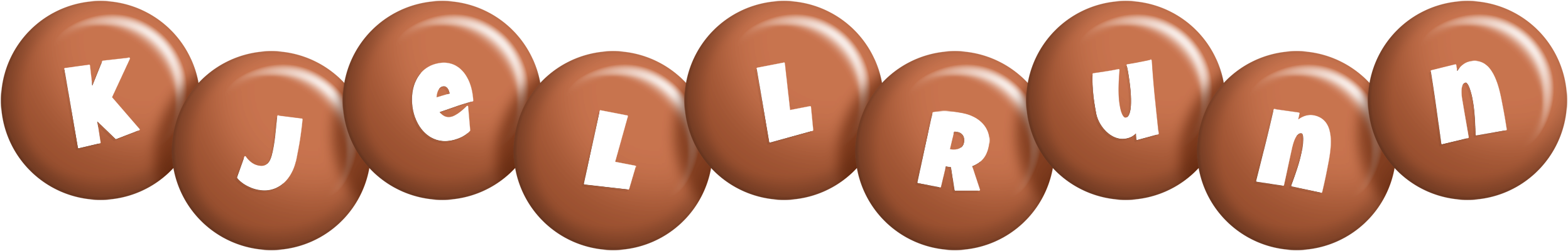 Kjellrunn candy-brown logo
