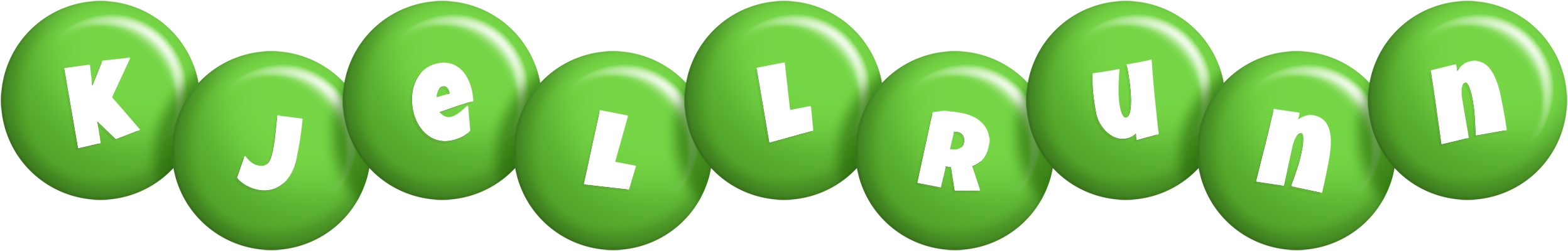 Kjellrunn candy-green logo