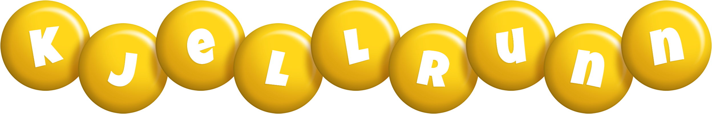Kjellrunn candy-yellow logo
