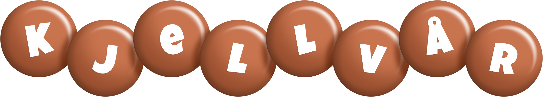 Kjellvår candy-brown logo
