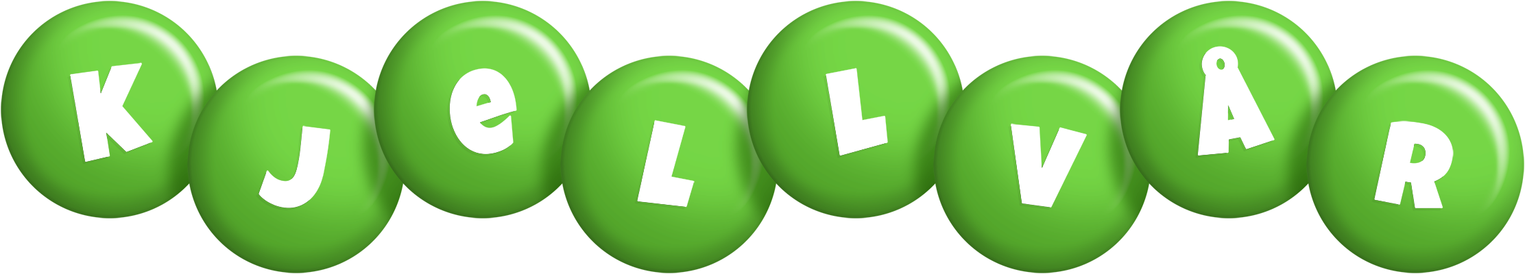 Kjellvår candy-green logo