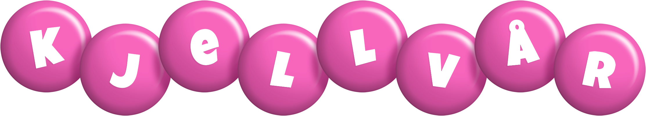 Kjellvår candy-pink logo