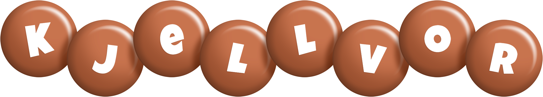 Kjellvor candy-brown logo