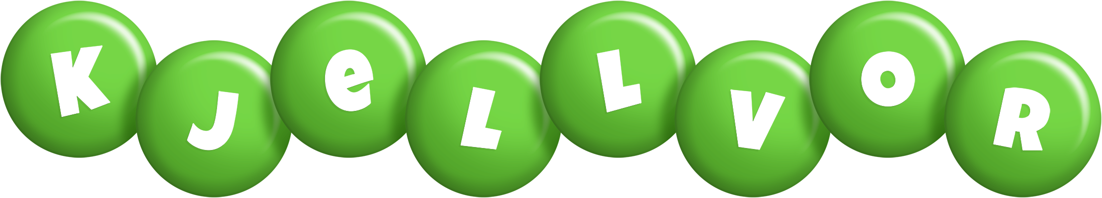 Kjellvor candy-green logo