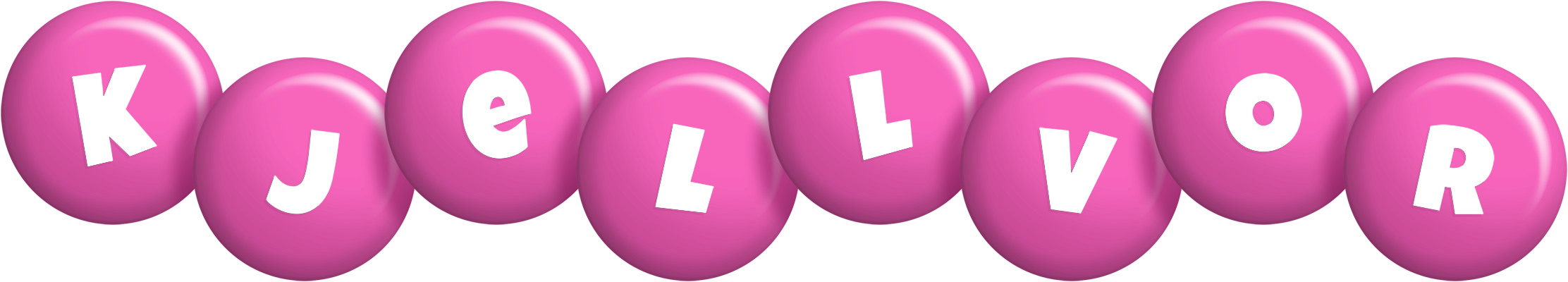 Kjellvor candy-pink logo