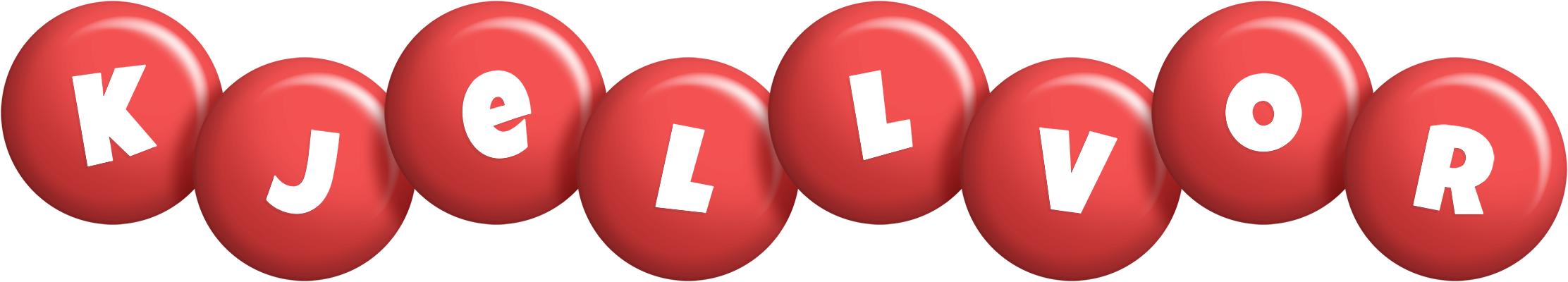 Kjellvor candy-red logo