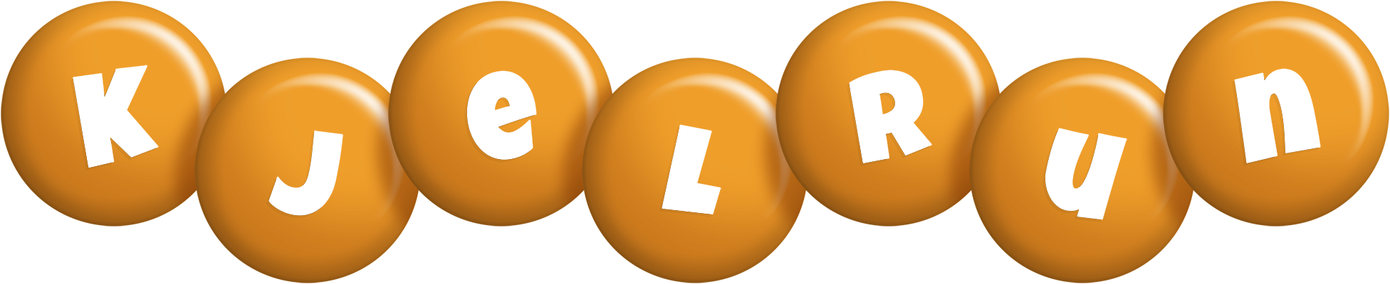 Kjelrun candy-orange logo